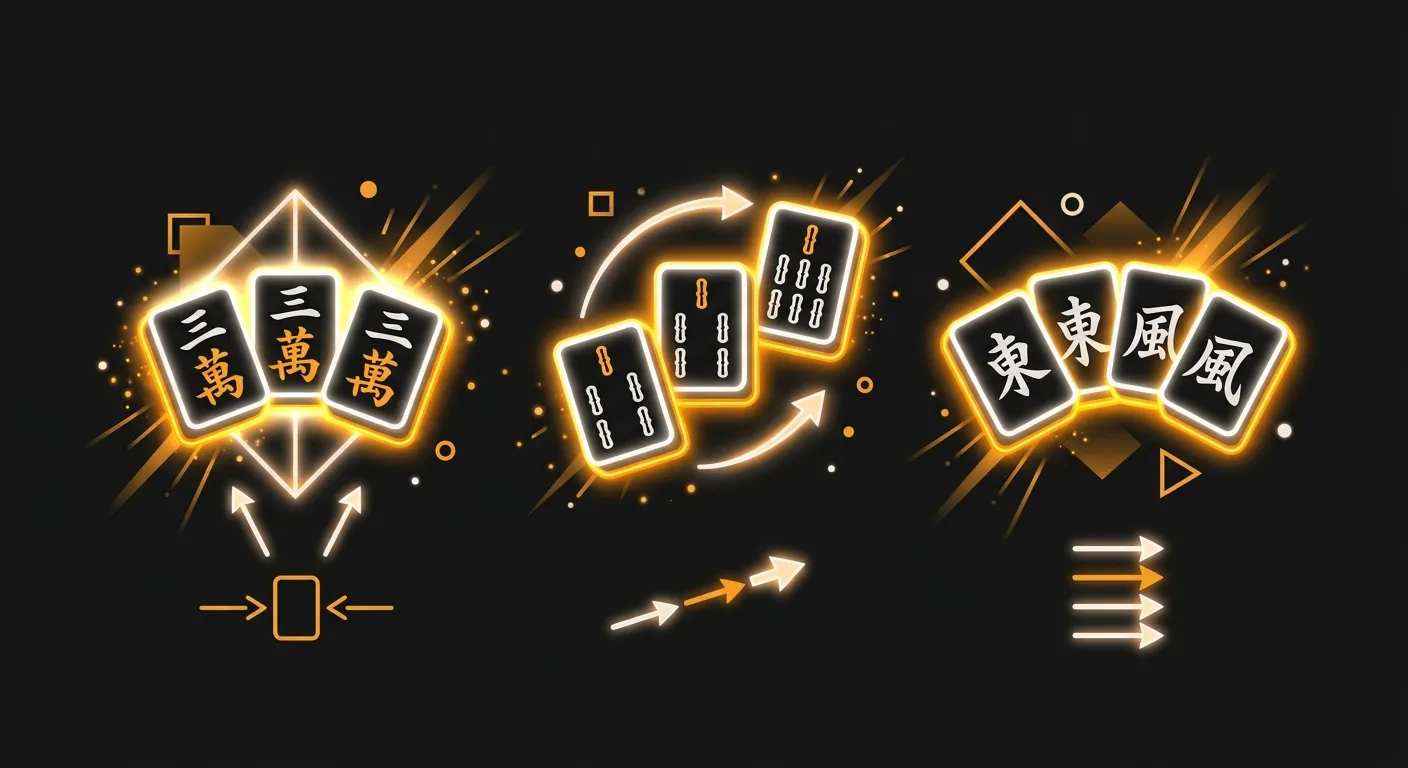 Ilustrasi edukatif grafis gambar tungtung mahjong untuk pemain